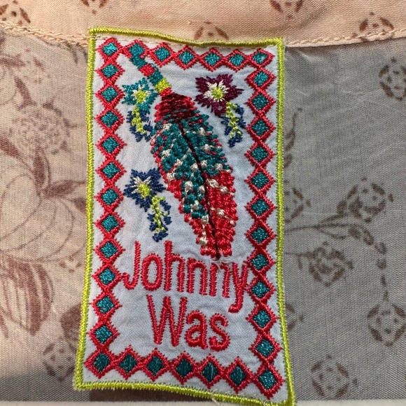 Johnny Was Embroidered Floral Bird Tunic Shirt Top Women's Sz L / XL - Picture 4 of 8